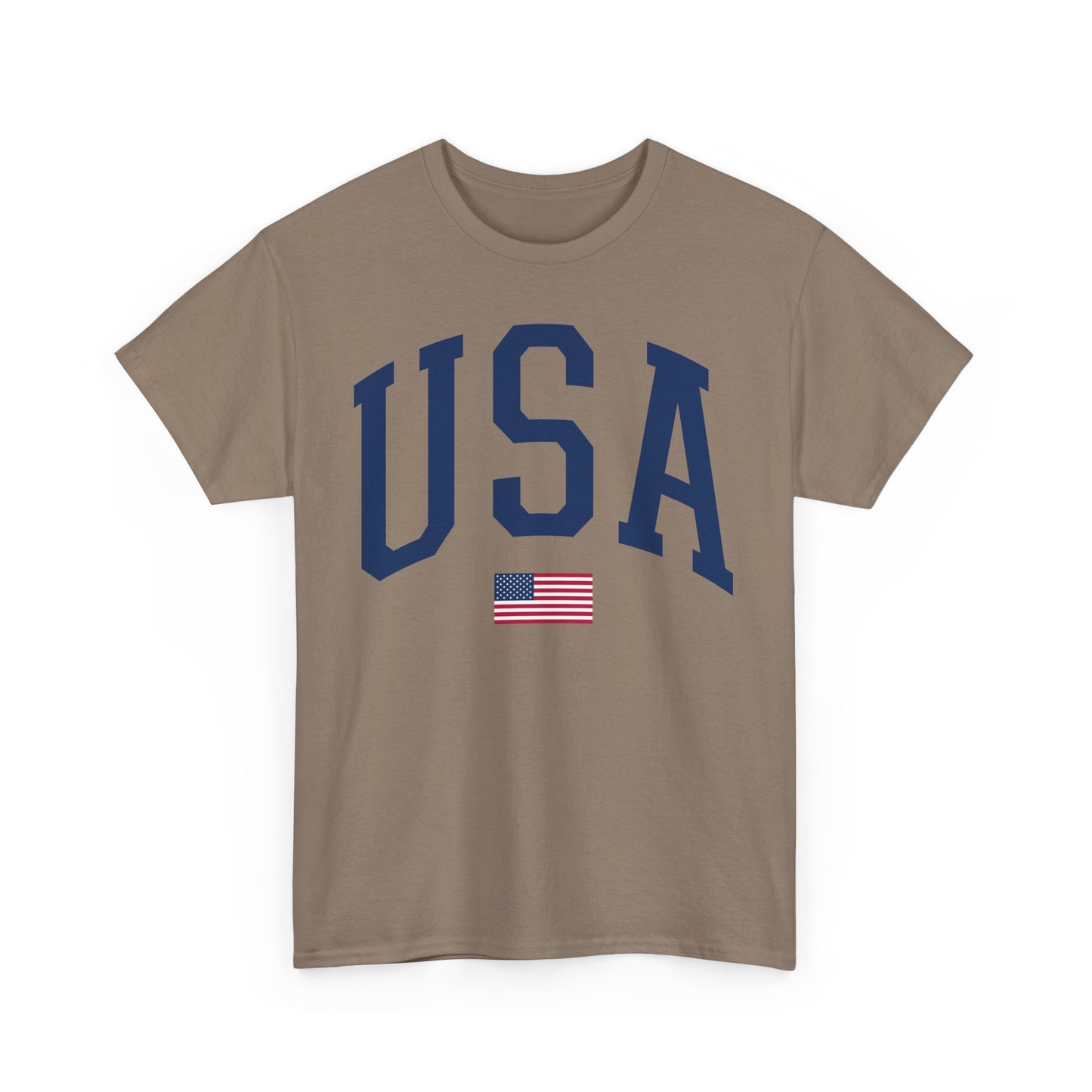 Unisex Heavy Cotton Tee USA Flag - Toddcraft
