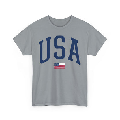 Unisex Heavy Cotton Tee USA Flag - Toddcraft