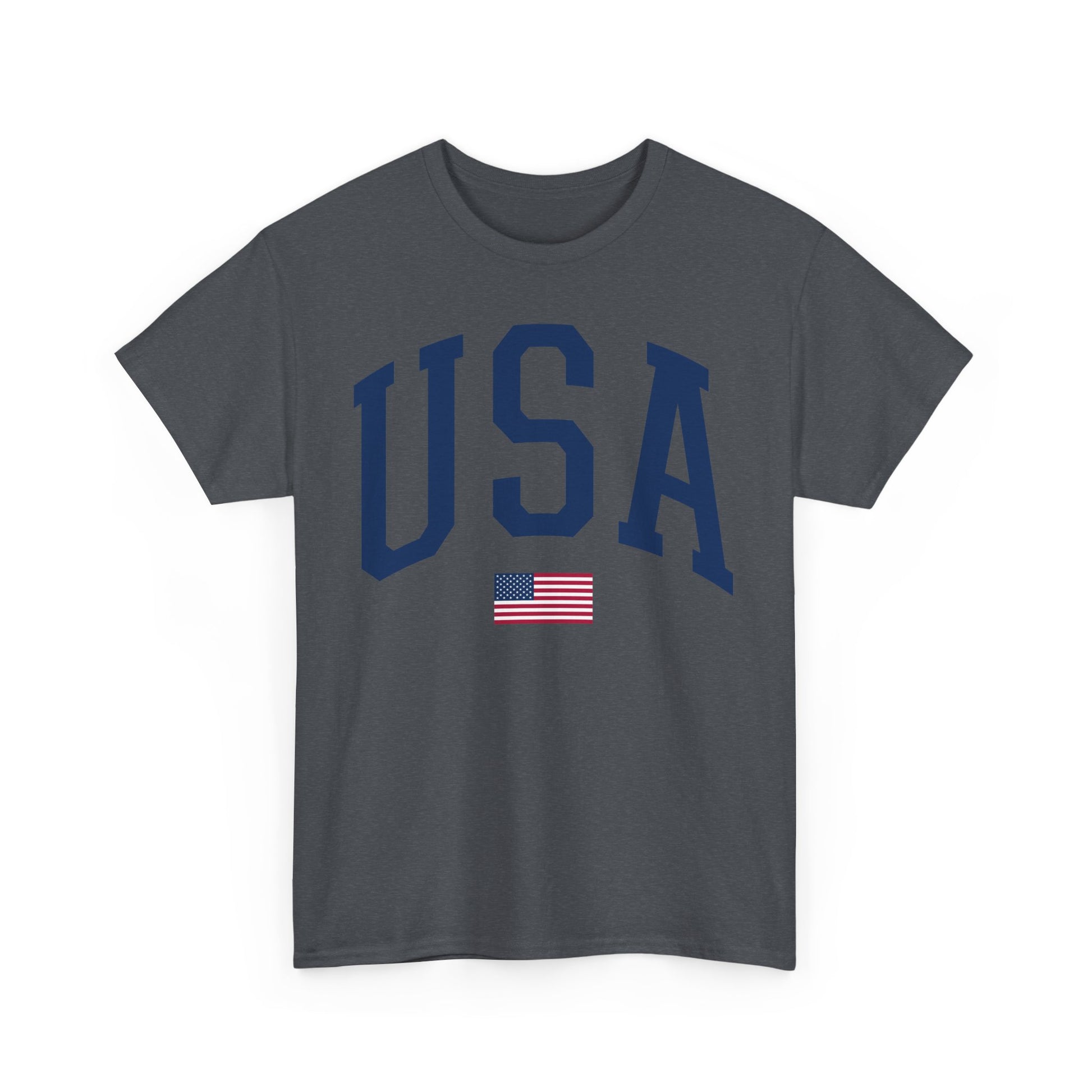 Unisex Heavy Cotton Tee USA Flag - Toddcraft