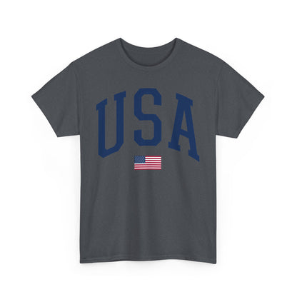Unisex Heavy Cotton Tee USA Flag - Toddcraft