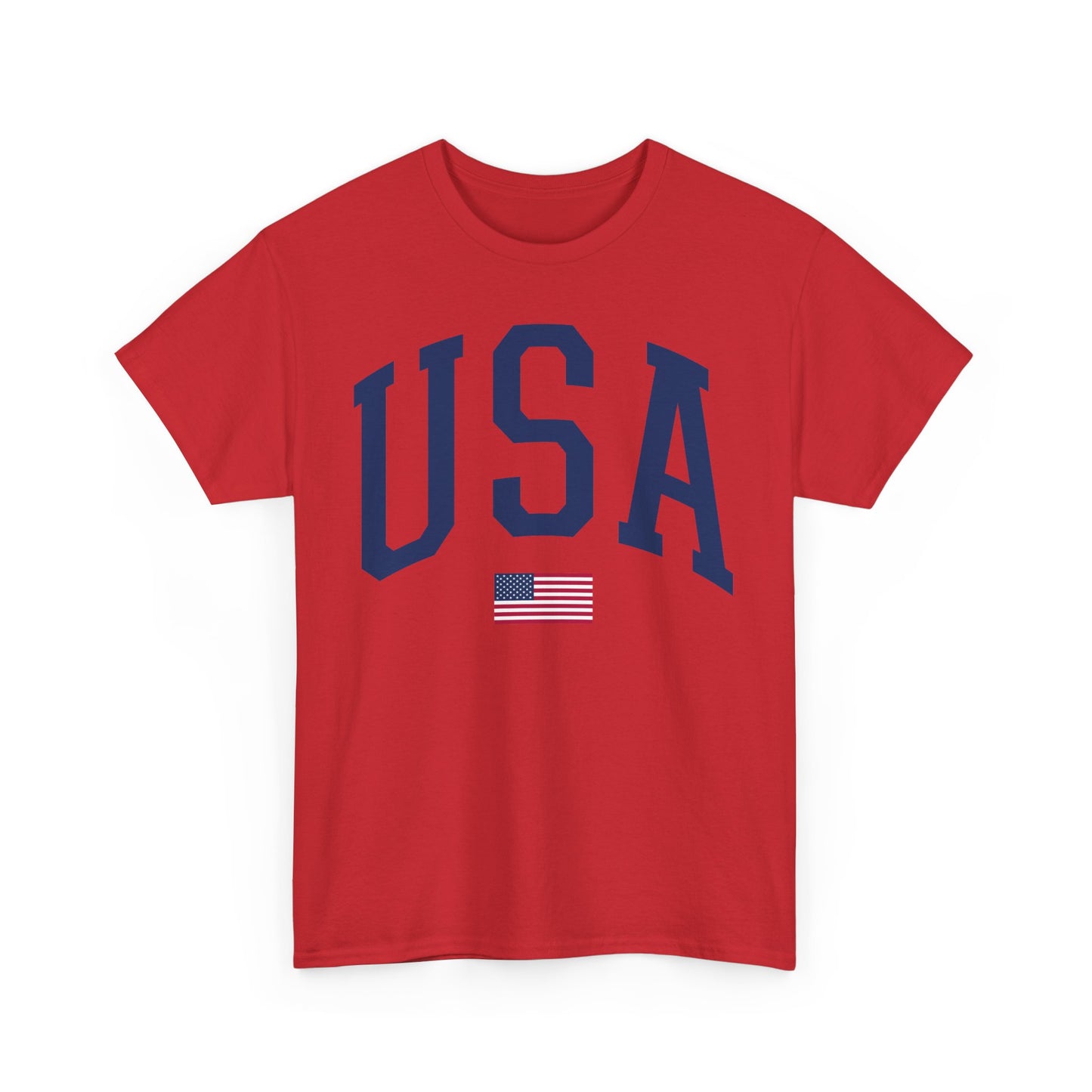 Unisex Heavy Cotton Tee USA Flag - Toddcraft