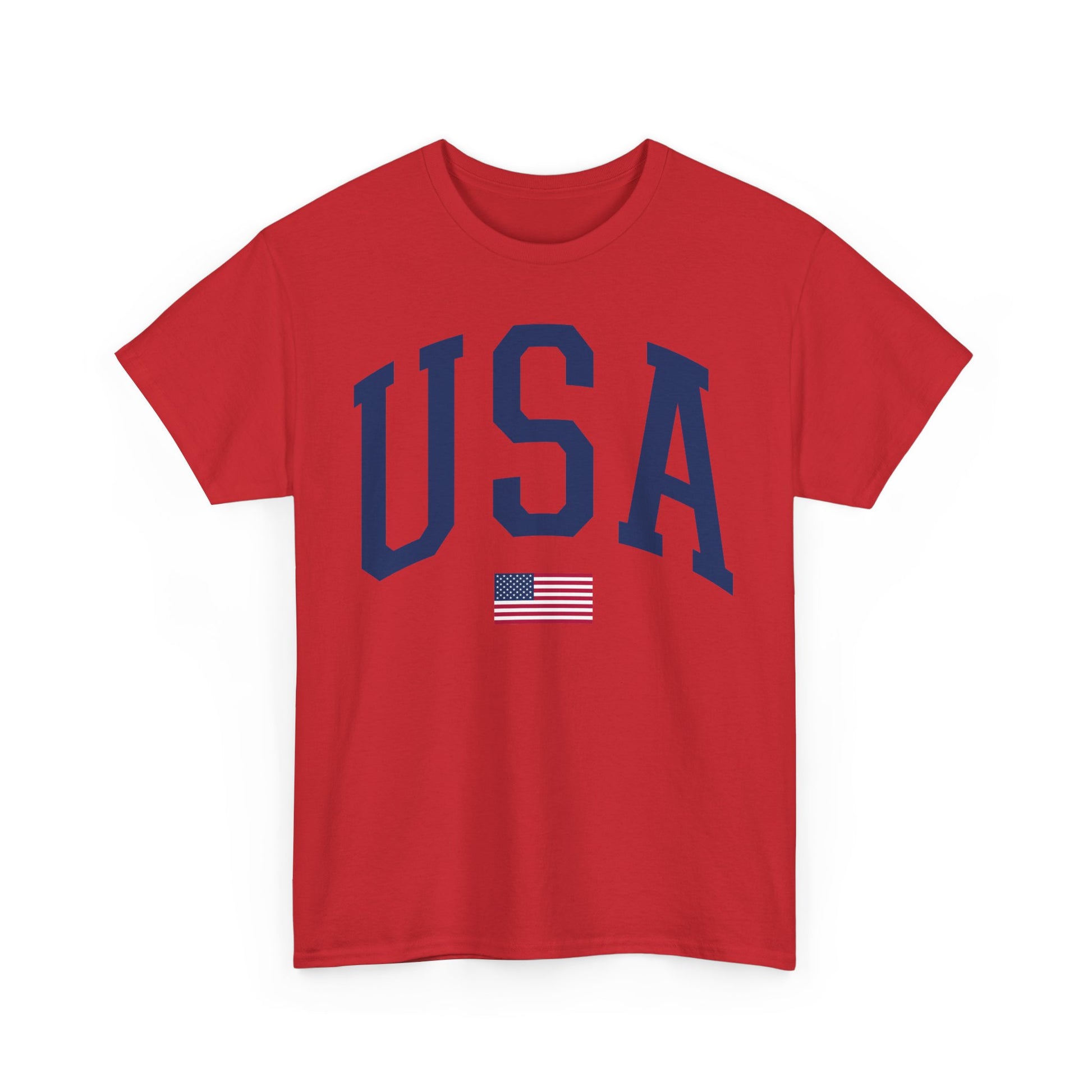 Unisex Heavy Cotton Tee USA Flag - Toddcraft