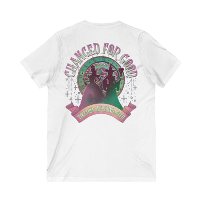 Empowering Change V-Neck Tee, Feminist T-Shirt, Positive Vibes Shirt, Inspirational Gift, Casual Wear, Confidence Boost - Toddcraft