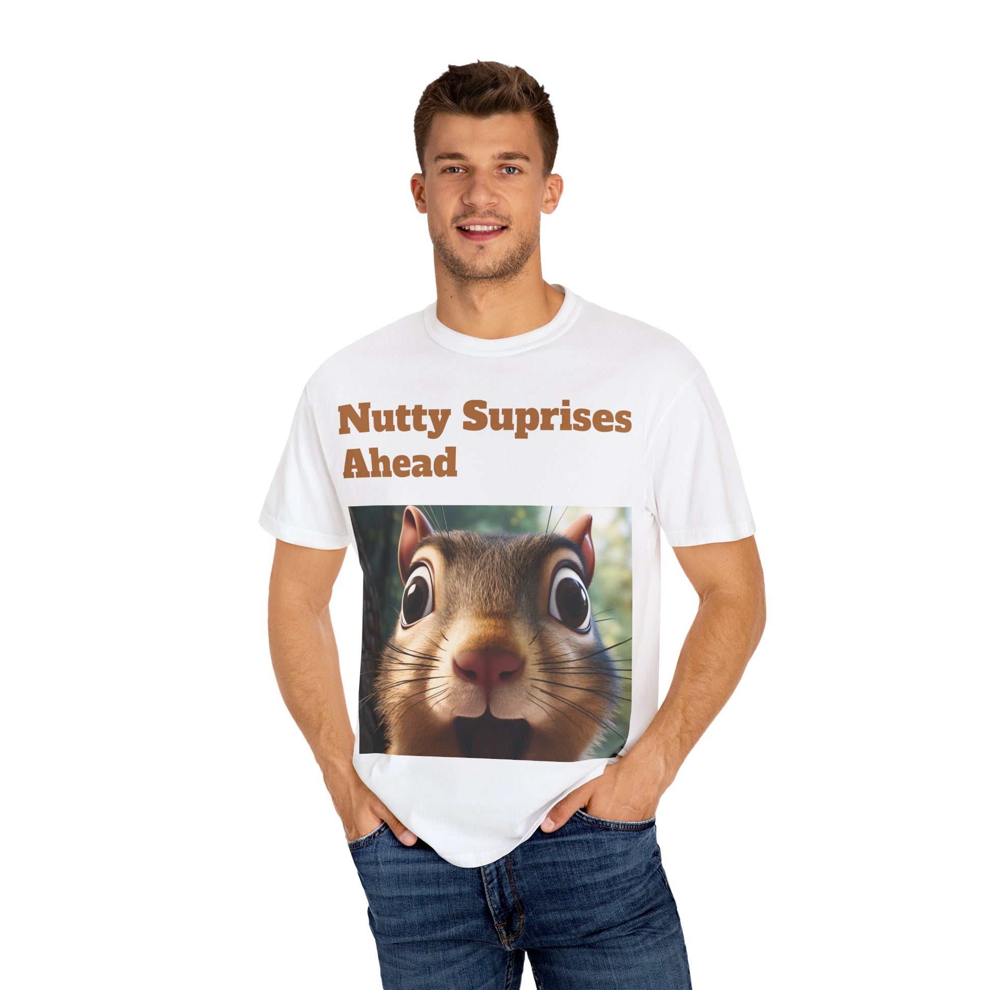 Nutty Surprises Ahead T-Shirt | Funny Animal Tee, Gift for Nature Lovers, Casual Wear, Birthday Present, Unique Graphic Shirt - Toddcraft