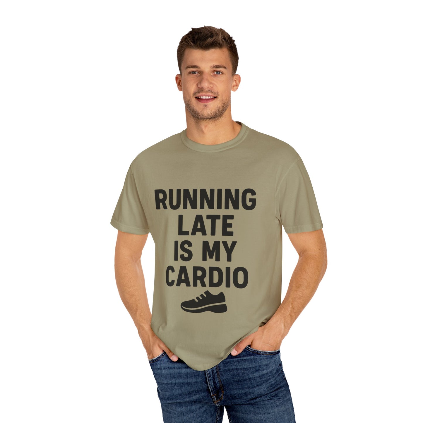 Running Late Is My Cardio Unisex T-shirt, Funny Gym Shirt, Gift for Runners, Workout Tee, Casual Wear, Fitness Humor Tee - Toddcraft