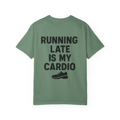 Running Late Is My Cardio Unisex T-shirt, Funny Gym Shirt, Gift for Runners, Workout Tee, Casual Wear, Fitness Humor Tee - Toddcraft