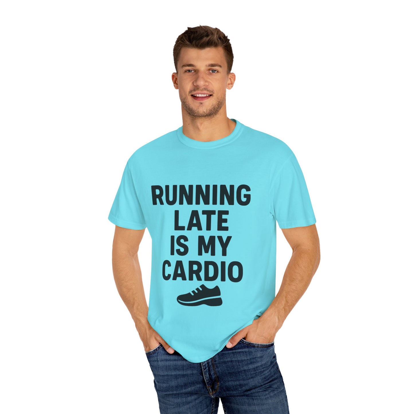 Running Late Is My Cardio Unisex T-shirt, Funny Gym Shirt, Gift for Runners, Workout Tee, Casual Wear, Fitness Humor Tee - Toddcraft