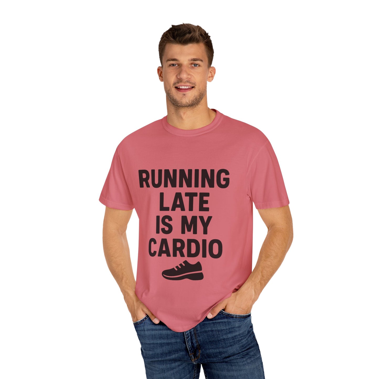 Running Late Is My Cardio Unisex T-shirt, Funny Gym Shirt, Gift for Runners, Workout Tee, Casual Wear, Fitness Humor Tee - Toddcraft