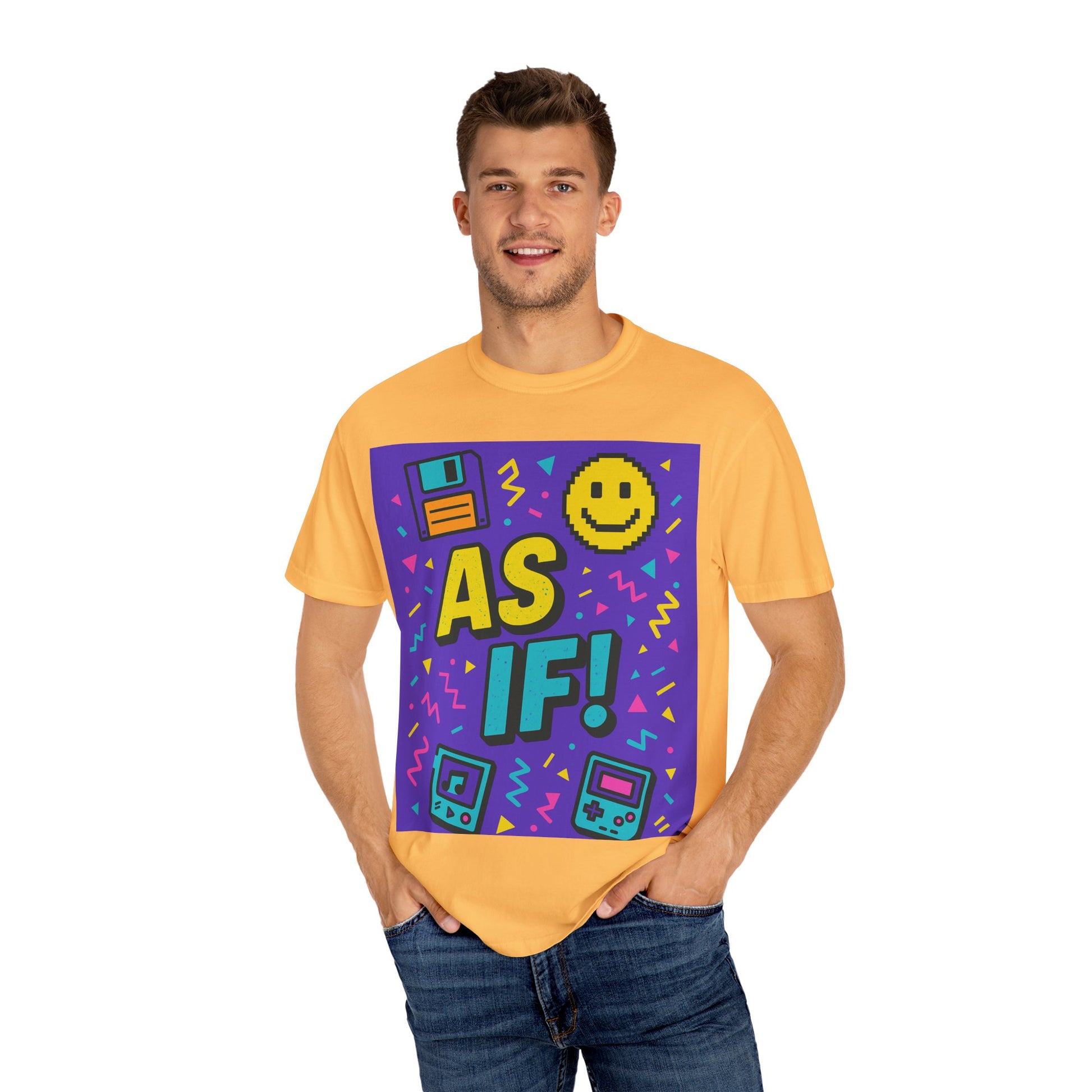 Retro Graphic T-shirt with 'AS IF!' Design, 90s Nostalgia Tee, Gift for Teens, Casual Wear, Party Top, Vintage Style Shirt - Toddcraft
