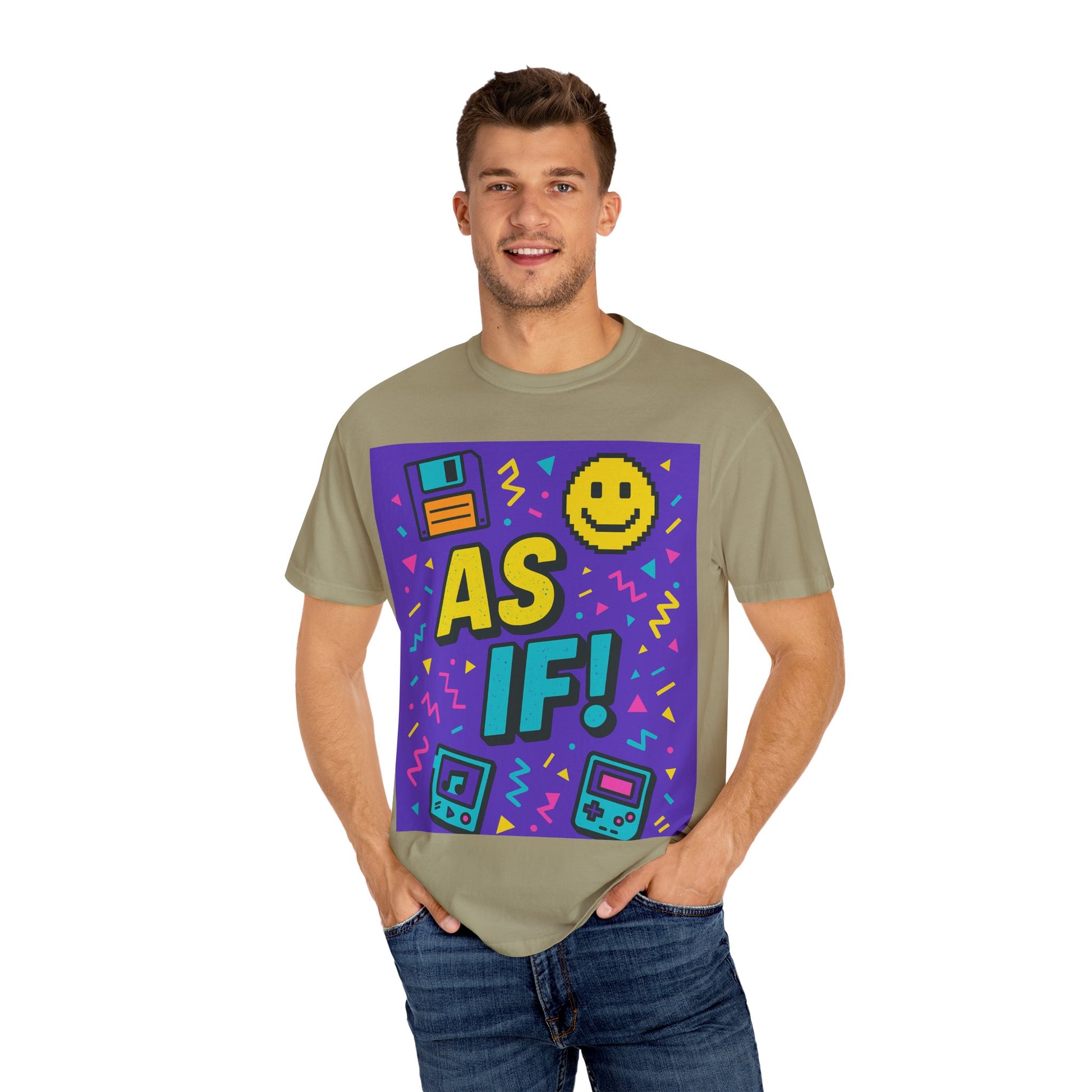 Retro Graphic T-shirt with 'AS IF!' Design, 90s Nostalgia Tee, Gift for Teens, Casual Wear, Party Top, Vintage Style Shirt - Toddcraft