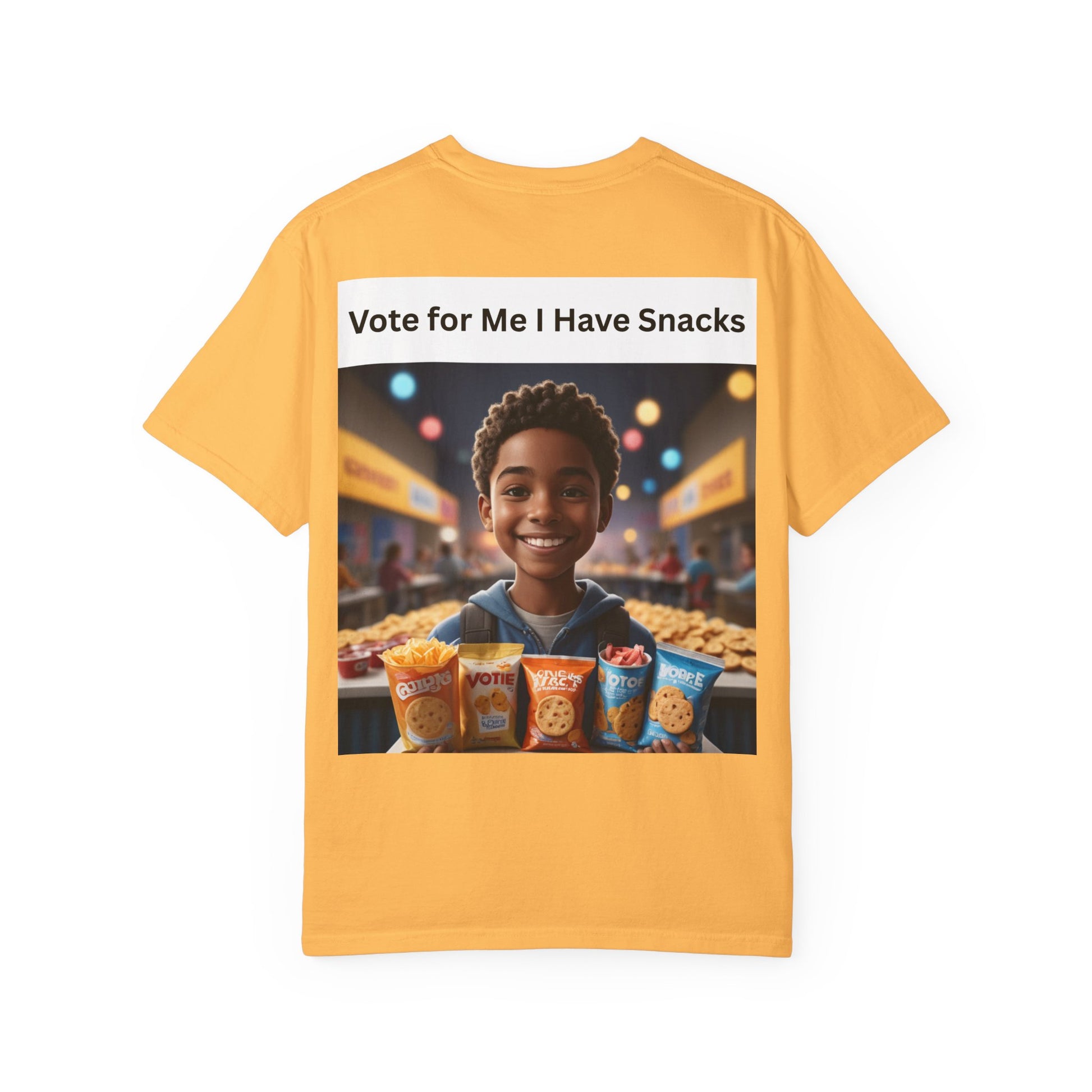 Vote for Me I Have Snacks T-Shirt | Fun Casual Wear, Gift for Snack Lovers, Election Humor Tee, Unisex Graphic Shirt - Toddcraft