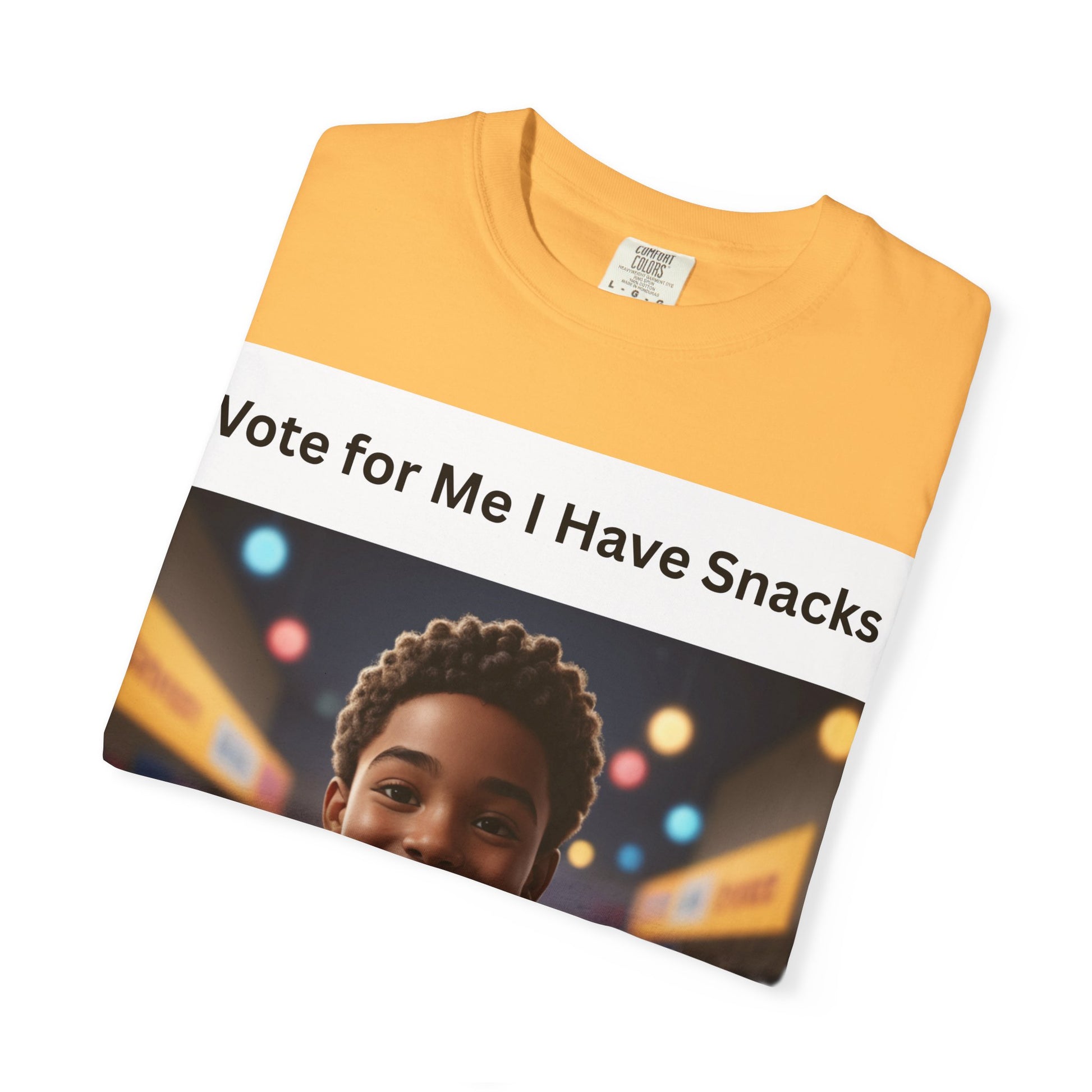 Vote for Me I Have Snacks T-Shirt | Fun Casual Wear, Gift for Snack Lovers, Election Humor Tee, Unisex Graphic Shirt - Toddcraft