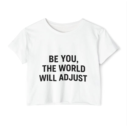 Women's Affirmation Crop Top, Trendy Summer Top, Festival Wear, Inspirational Fashion, Casual Chic, Gift for Her - Toddcraft