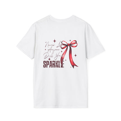 Floral & Sparkle Unisex Softstyle T-Shirt - Perfect for Gifts, Birthdays, Mother's Day, Casual Wear, and Celebrations - Toddcraft