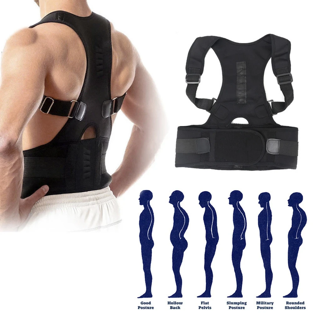 Posture Corrector Support Magnetic Back Shoulder Brace Belt Band For - Toddcraft