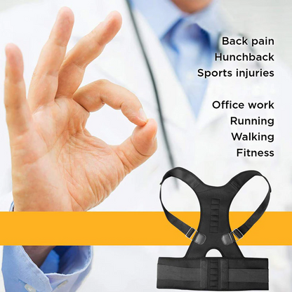 Posture Corrector Support Magnetic Back Shoulder Brace Belt Band For - Toddcraft