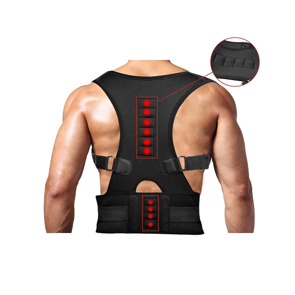 Posture Corrector Support Magnetic Back Shoulder Brace Belt Band For - Toddcraft