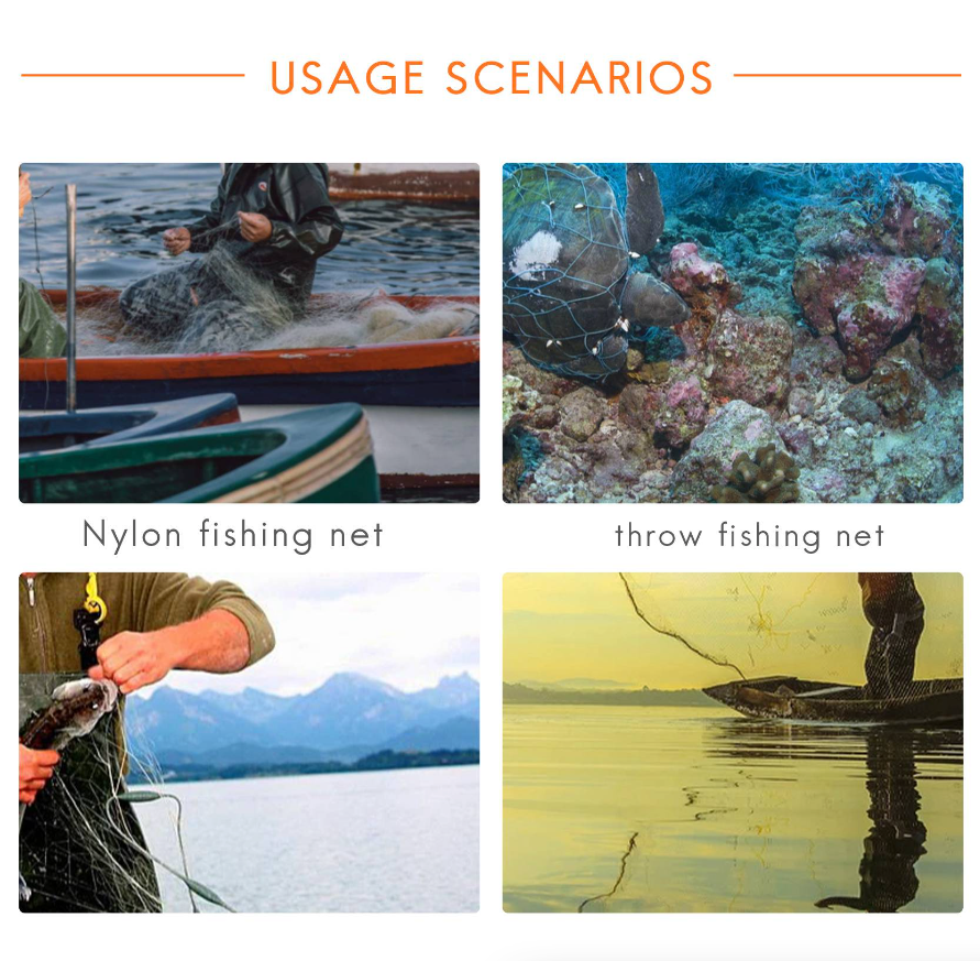 6/8/10/12/16FT Fishing Cast Net Bait Easy Throw Hand Cast Strong Nylon - Toddcraft