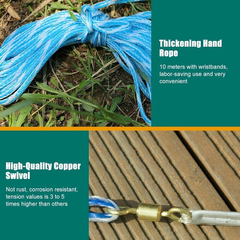 6/8/10/12/16FT Fishing Cast Net Bait Easy Throw Hand Cast Strong Nylon - Toddcraft