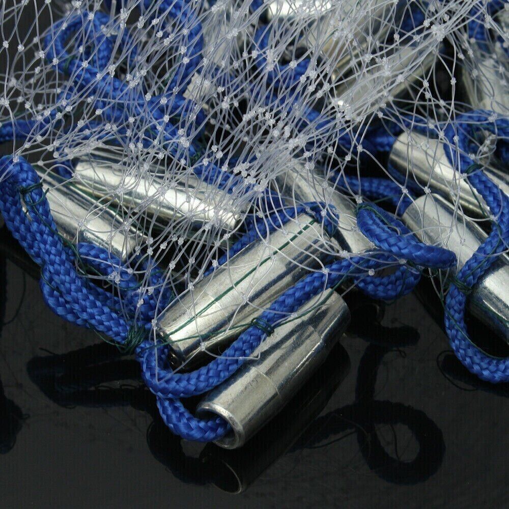 6/8/10/12/16FT Fishing Cast Net Bait Easy Throw Hand Cast Strong Nylon - Toddcraft