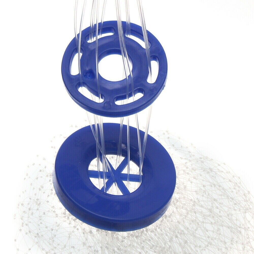6/8/10/12/16FT Fishing Cast Net Bait Easy Throw Hand Cast Strong Nylon - Toddcraft
