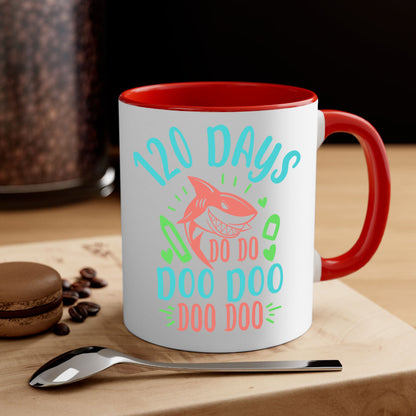 100 Days Shark Doo Doo Mug - Funny Shark Coffee Cup Gift