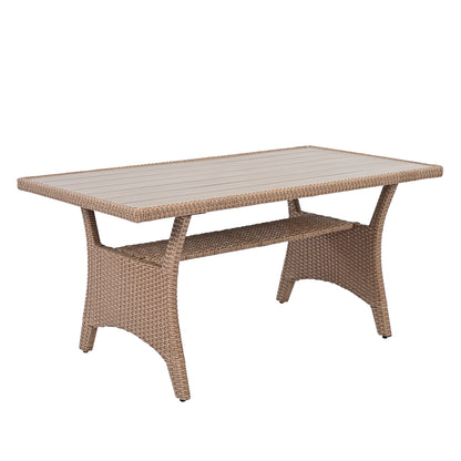 6-Piece Outdoor Rattan Wicker Set Patio Garden Backyard Sofa, Chair, - Toddcraft