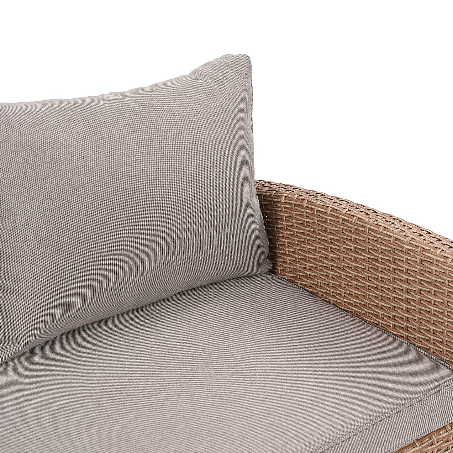 6-Piece Outdoor Rattan Wicker Set Patio Garden Backyard Sofa, Chair, - Toddcraft