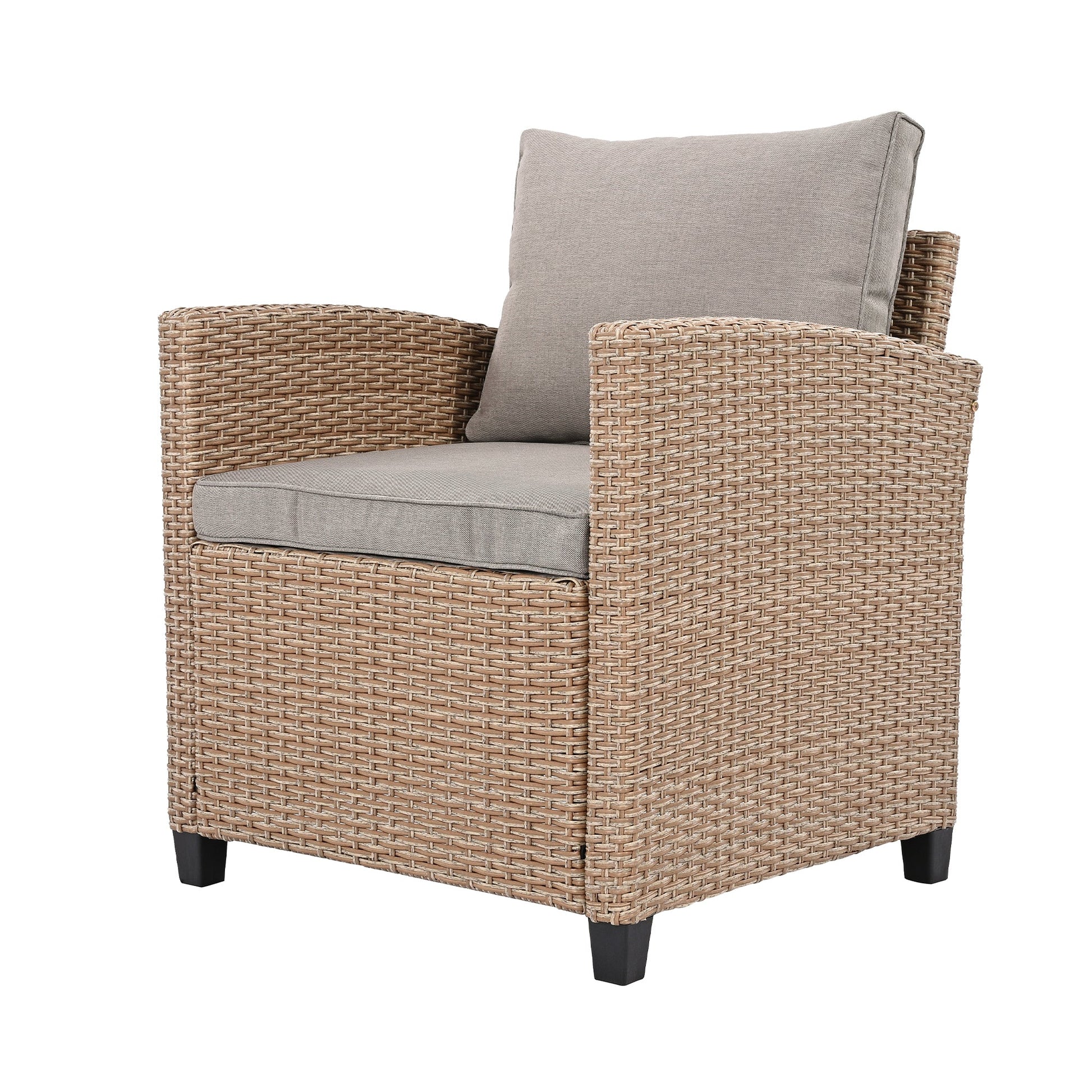 6-Piece Outdoor Rattan Wicker Set Patio Garden Backyard Sofa, Chair, - Toddcraft