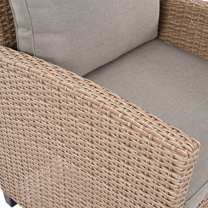 6-Piece Outdoor Rattan Wicker Set Patio Garden Backyard Sofa, Chair, - Toddcraft