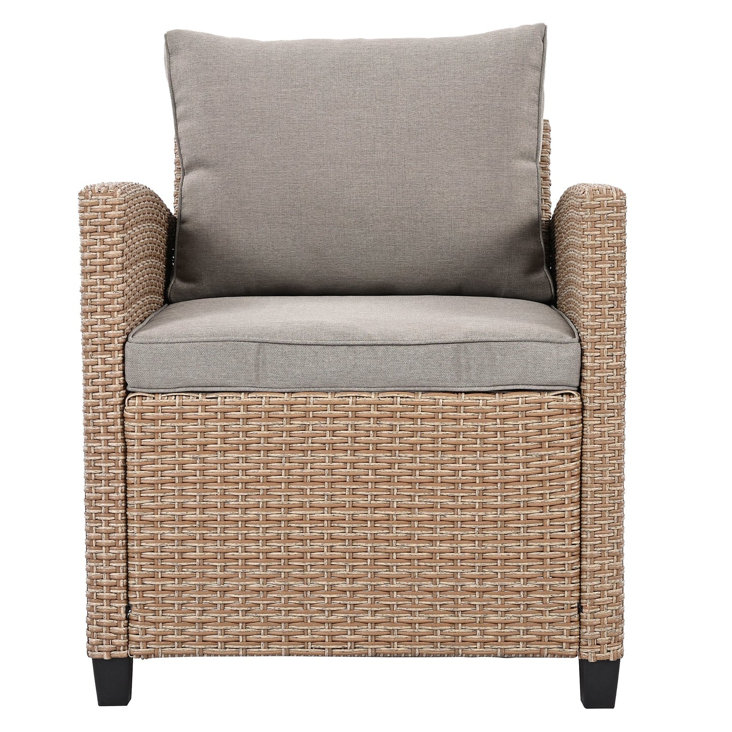 6-Piece Outdoor Rattan Wicker Set Patio Garden Backyard Sofa, Chair, - Toddcraft