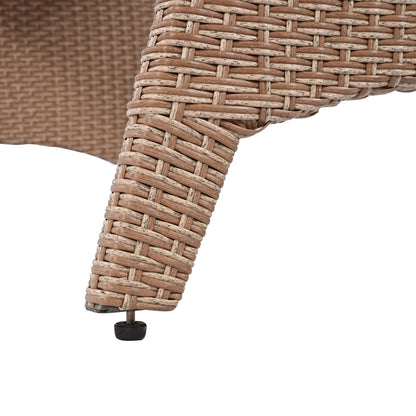 6-Piece Outdoor Rattan Wicker Set Patio Garden Backyard Sofa, Chair, - Toddcraft