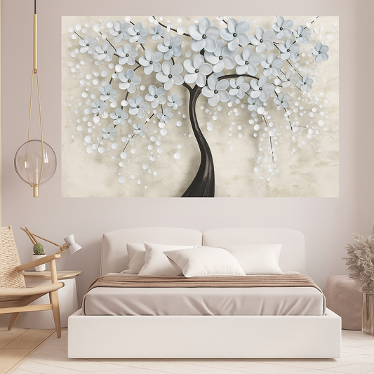 Floral Decorative Wallpaper Sticker - 24x36 inch Self-Adhesive - Toddcraft