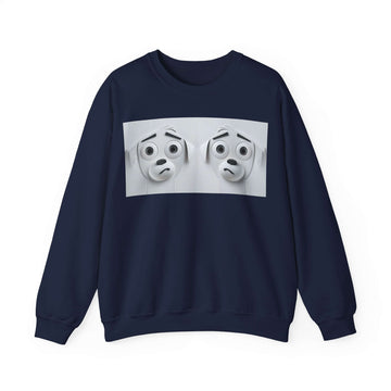 The sarcastic dog face 3D sweatshirt in navy.