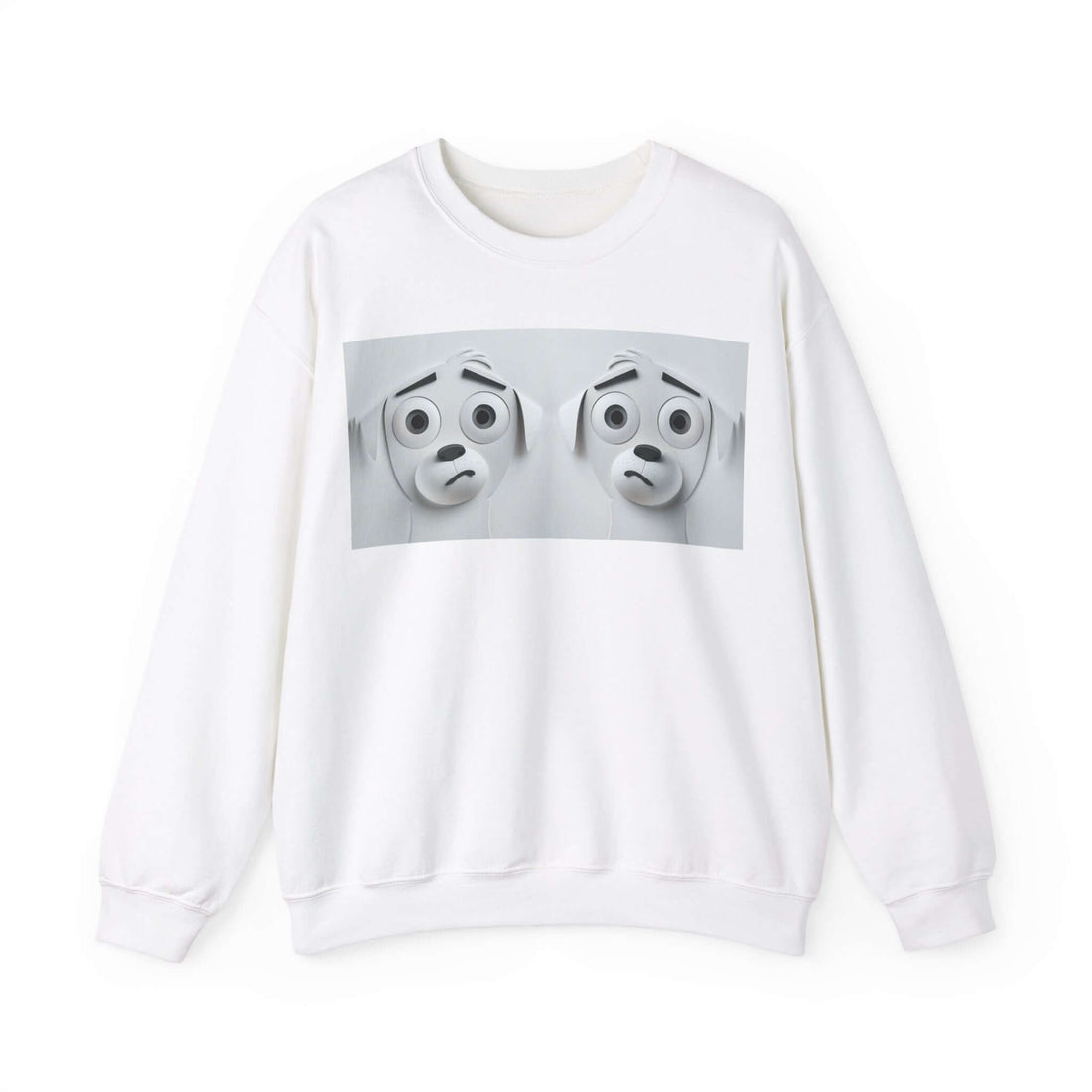 The sarcastic dog face 3D sweatshirt in navy.