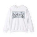 The sarcastic dog face 3D sweatshirt in white.