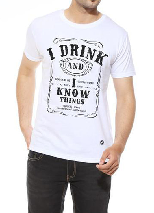I Drink and I know Things - White Men's T Shirt - Toddcraft