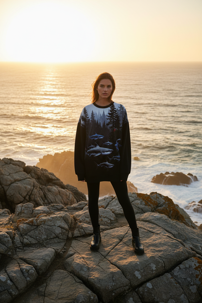 Shark Forest Sweatshirt Lifestyle