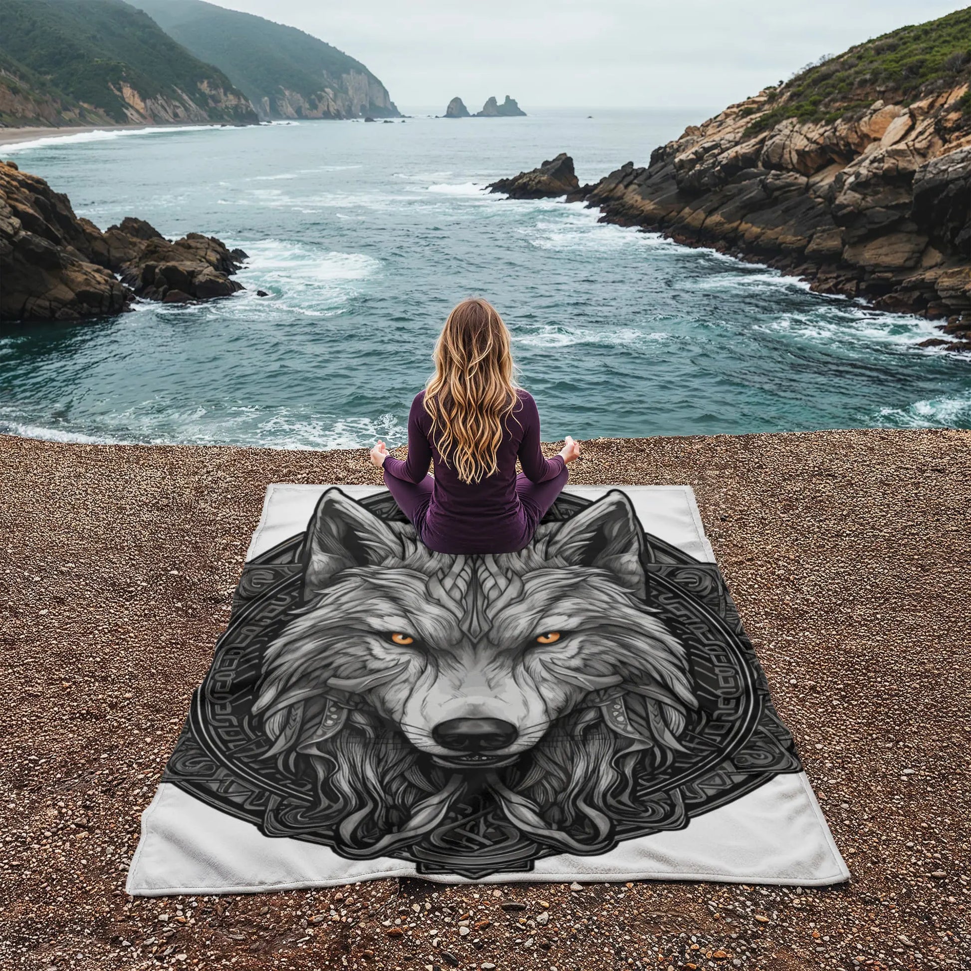 wolf coral fleece blanket - Toddcraft