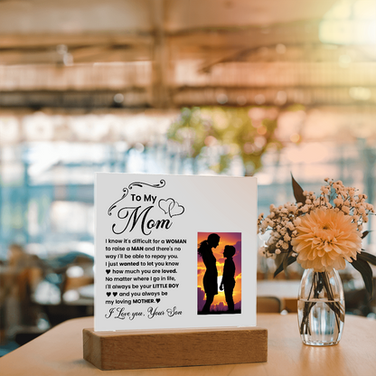 Decorative Plaques To the best mom in the world I love you from your son - Toddcraft