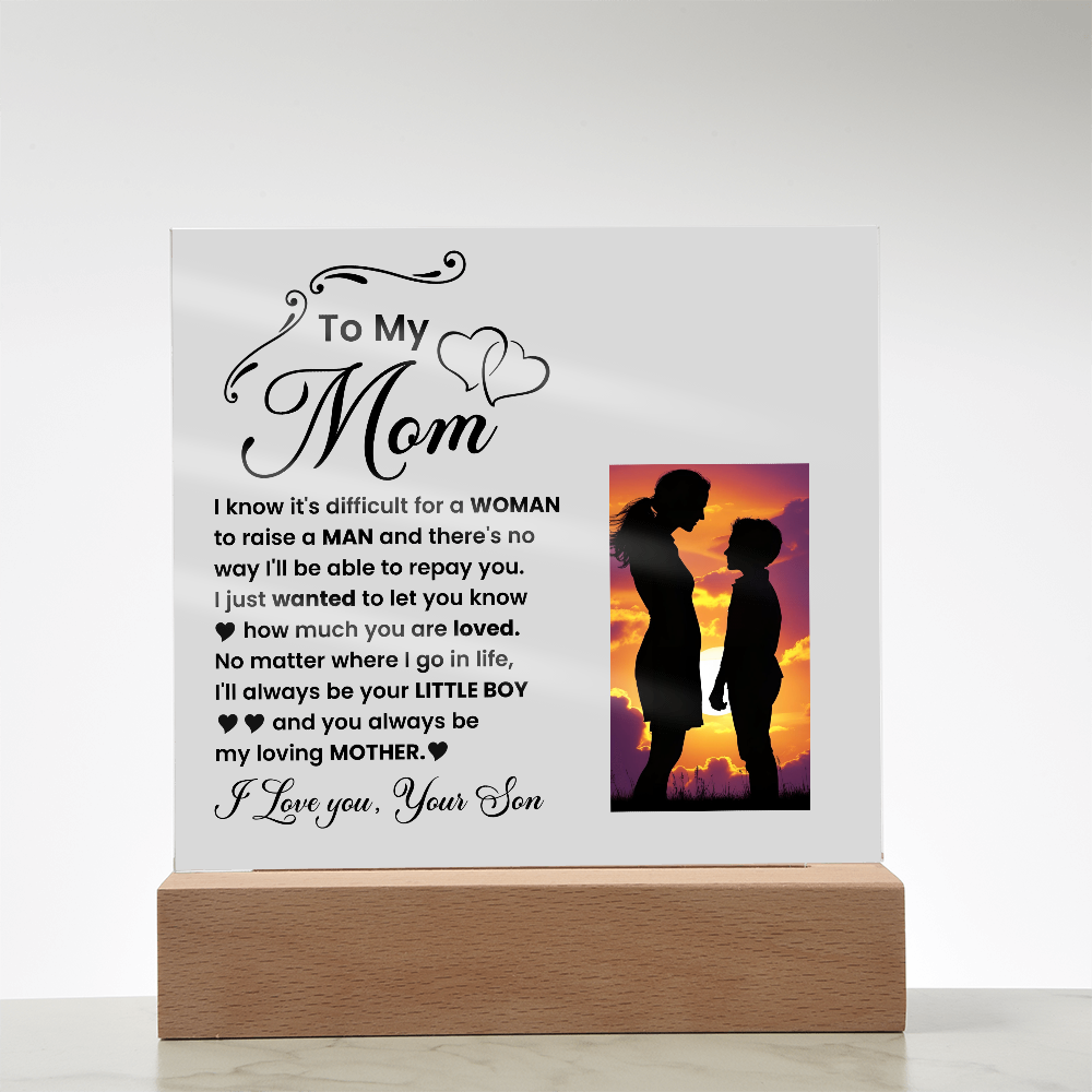 Decorative Plaques To the best mom in the world I love you from your son - Toddcraft
