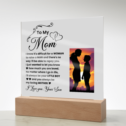 Decorative Plaques To the best mom in the world I love you from your son - Toddcraft