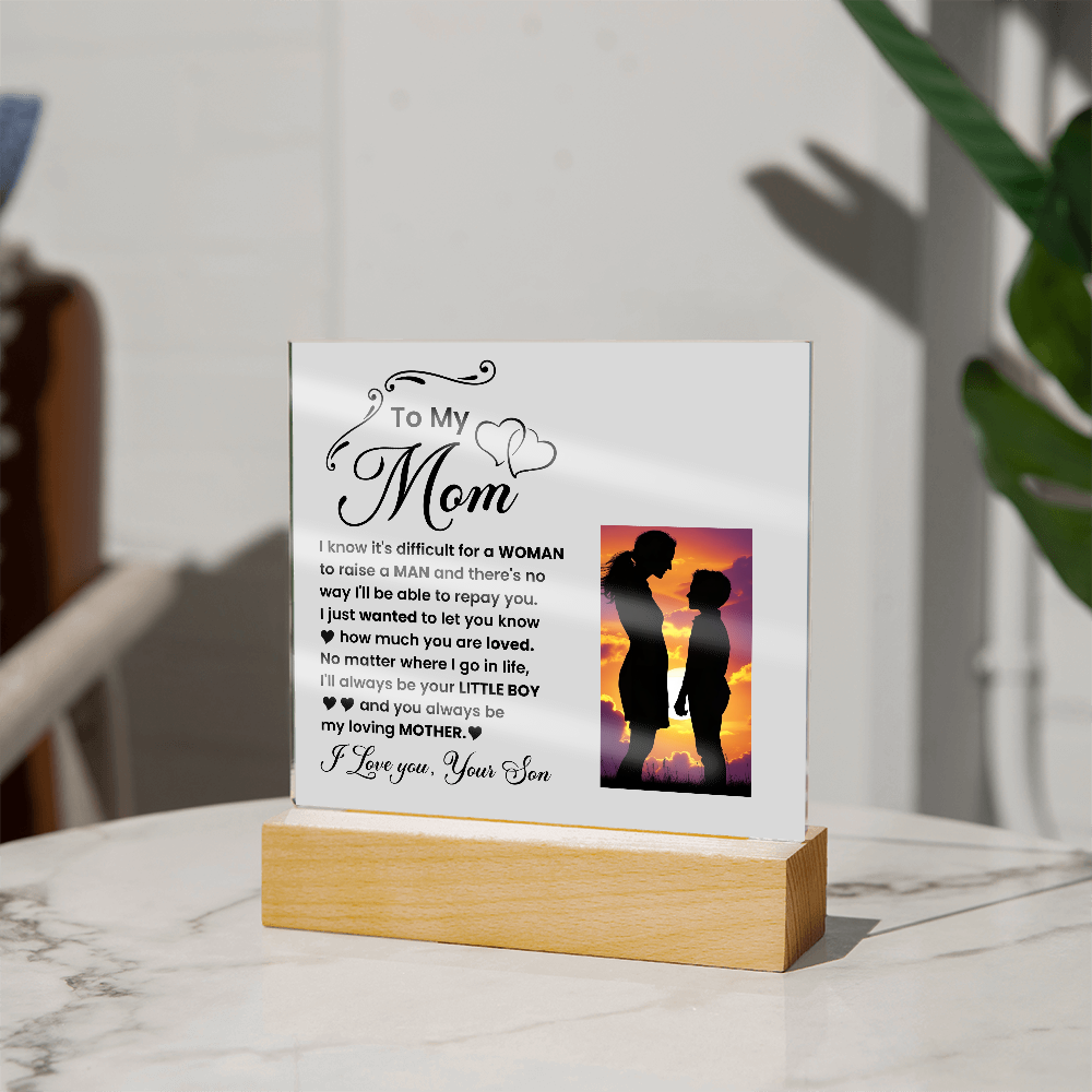 Decorative Plaques To the best mom in the world I love you from your son - Toddcraft