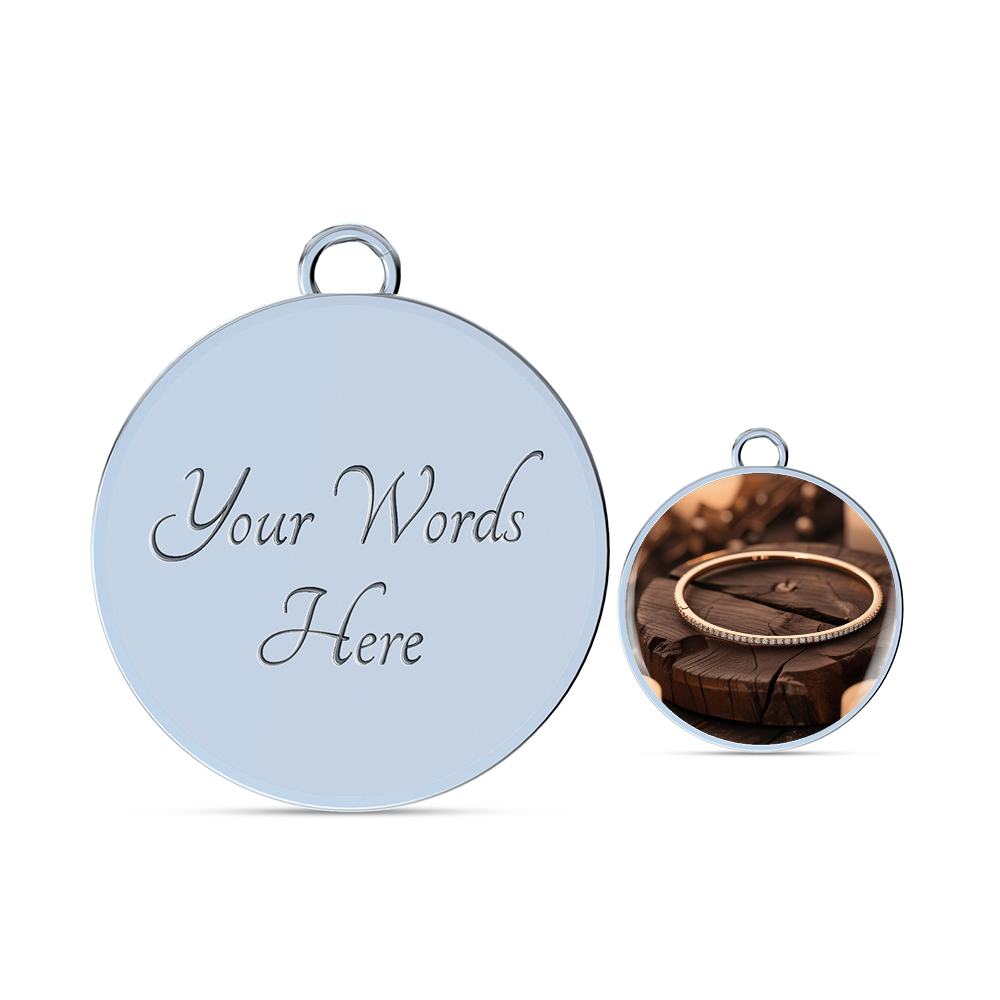 Capture Forever – Upload Photo Circle Bangle Gift Capture Gift for Cherished Memories" - Toddcraft