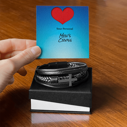 Your Personal Men's Cross Bracelet To keep you calm and Serene during life's greatest challenges and to remember your higher power - Toddcraft