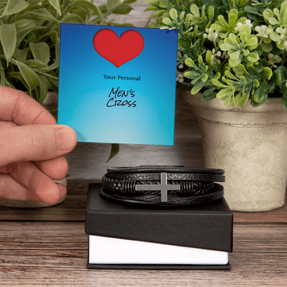 Your Personal Men's Cross Bracelet To keep you calm and Serene during life's greatest challenges and to remember your higher power - Toddcraft