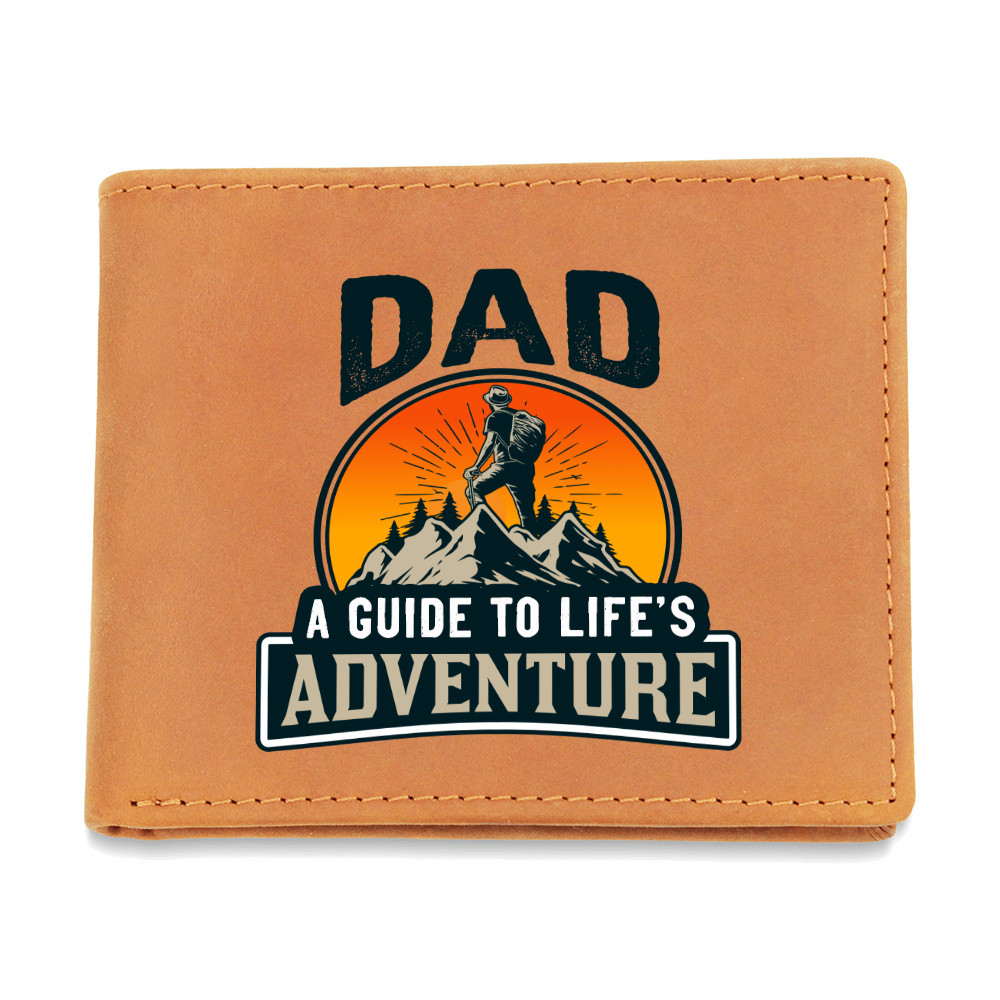 Life Is an Adventure – Personalized Leather Wallet Gift for Dad | Sentimental Father’s Day Gift, Birthday or Christmas Present - Toddcraft