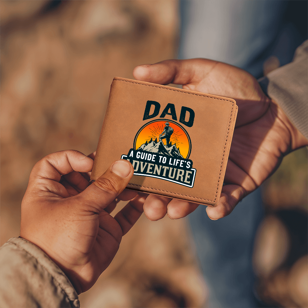 Life Is an Adventure – Personalized Leather Wallet Gift for Dad | Sentimental Father’s Day Gift, Birthday or Christmas Present - Toddcraft