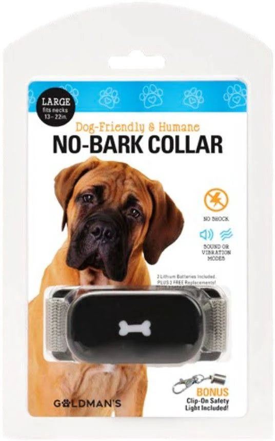Goldman's No-Bark Training Dog Collar Friendly and Humane - Size Large - Toddcraft