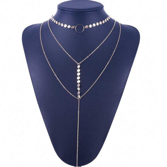 Three Layer Lariat Choker Necklace - Toddcraft
